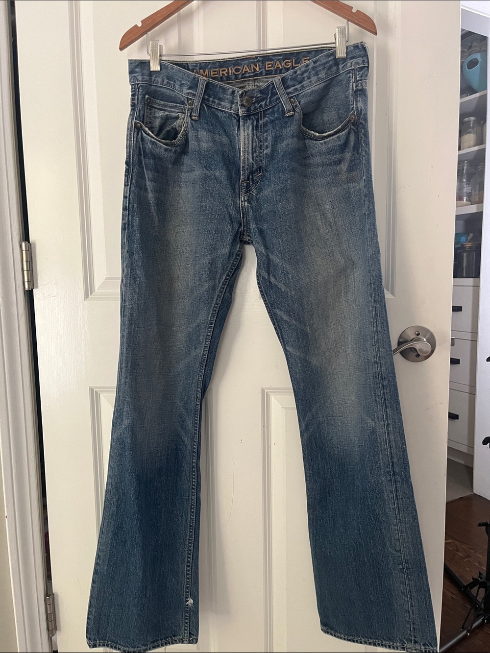 American Eagle Jeans Mens 32 x 32 Slim Straight Low Rise Vintage denim